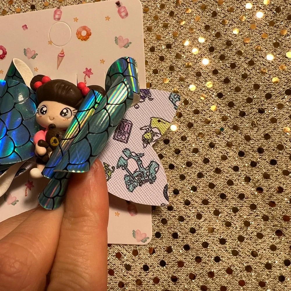 Disney Blue and Pink Hair Accessories Set